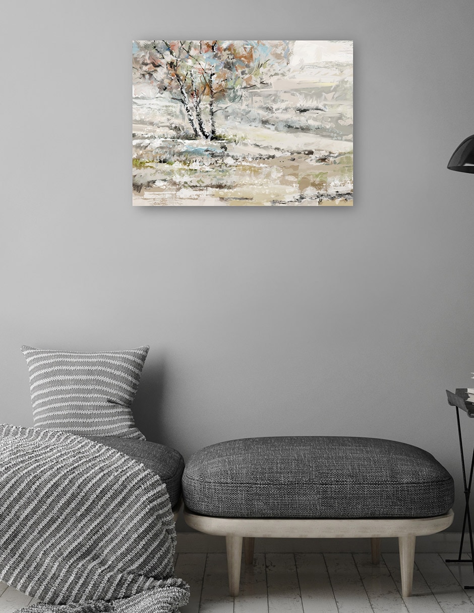 Cuadro decorativo Árbol del prado técnica mixta Bosques 4