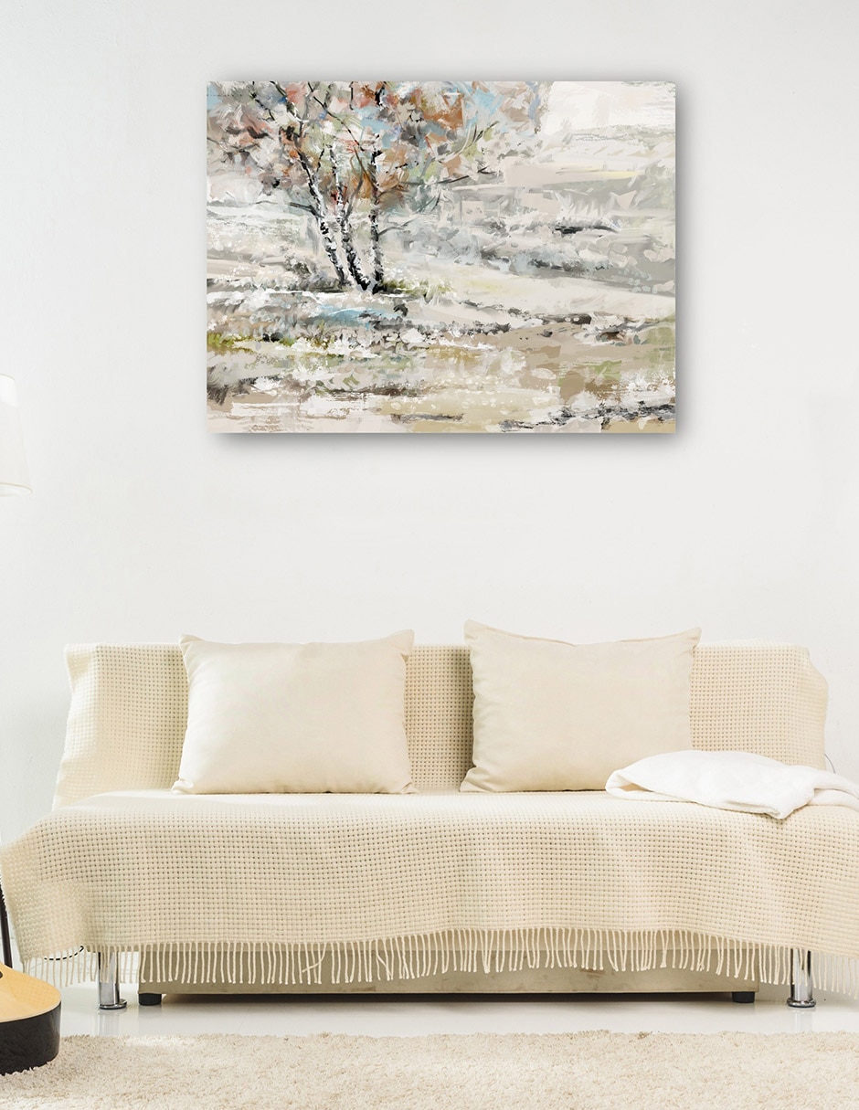 Cuadro decorativo Árbol del prado técnica mixta Bosques 8