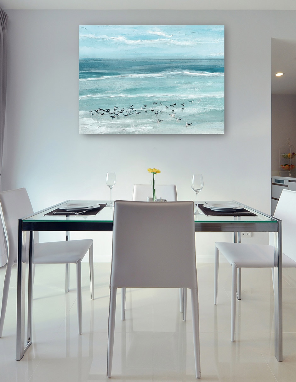 Cuadro decorativo Aves marinas técnica mixta Playas 7