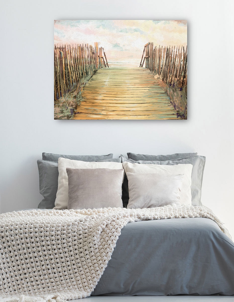 Cuadro decorativo Paso técnica mixta Muelles 2