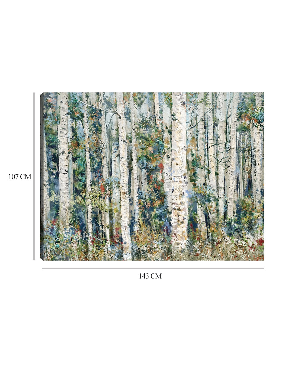 Cuadro decorativo Bosque pintado técnica mixta Bosques 9