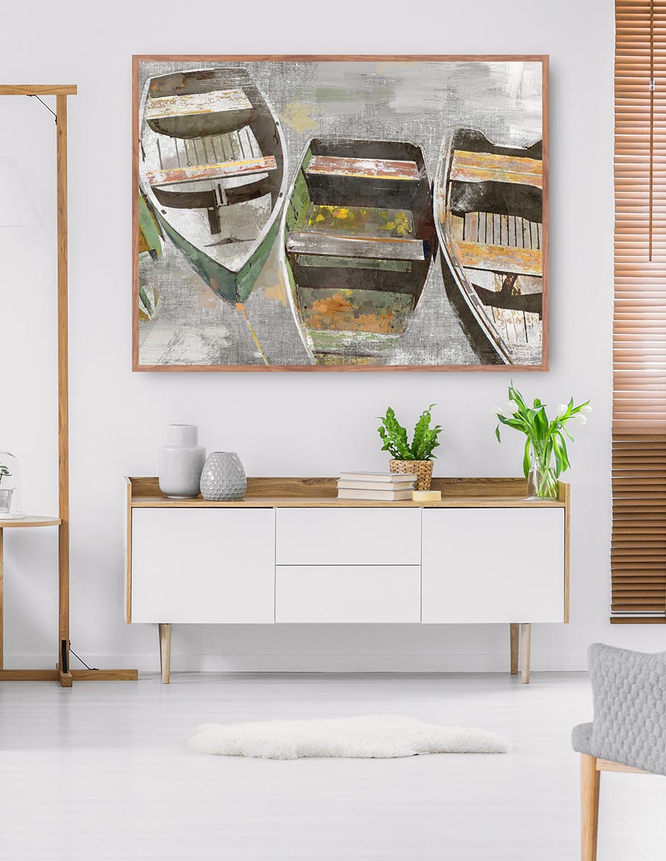 Cuadro decorativo Acoplado técnica mixta Navegación 2