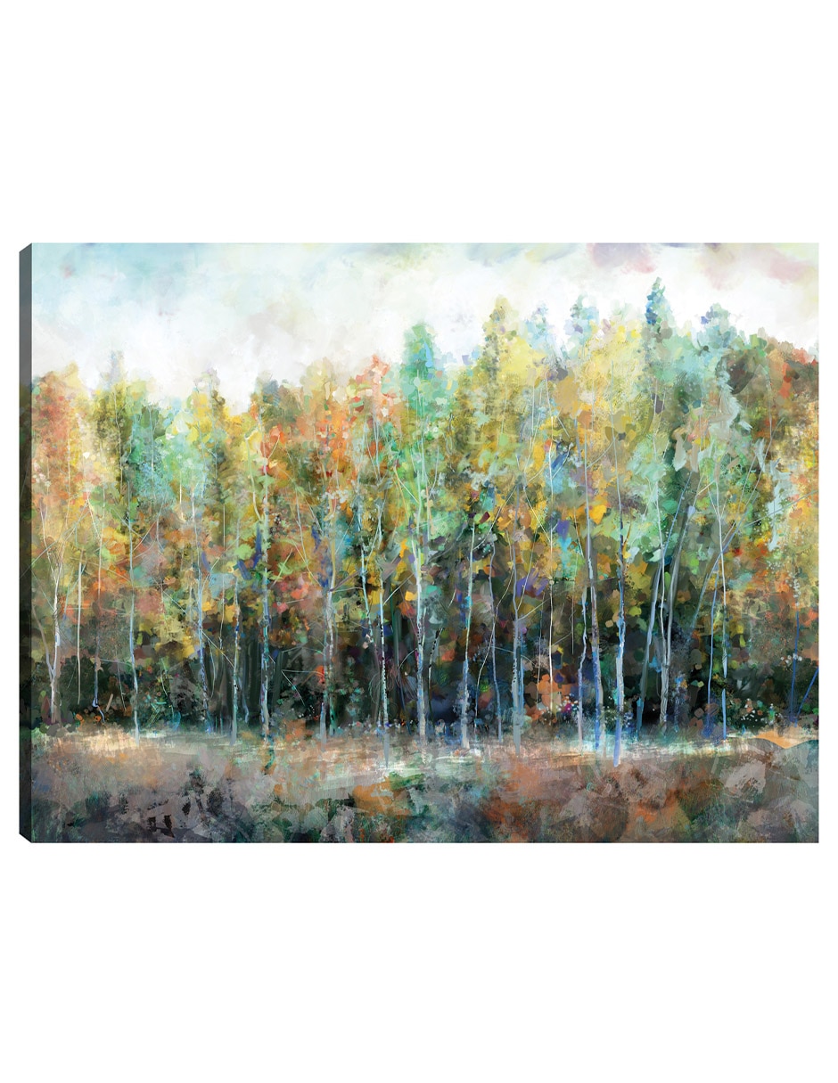 Cuadro decorativo Bosque prismático técnica mixta Bosques Cuadro decorativo Bosque prismático técnica mixta Bosques