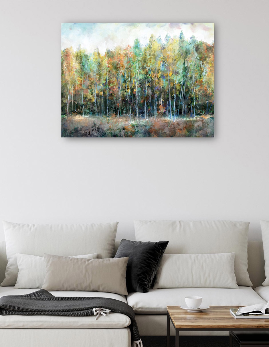 Cuadro decorativo Bosque prismático técnica mixta Bosques 2