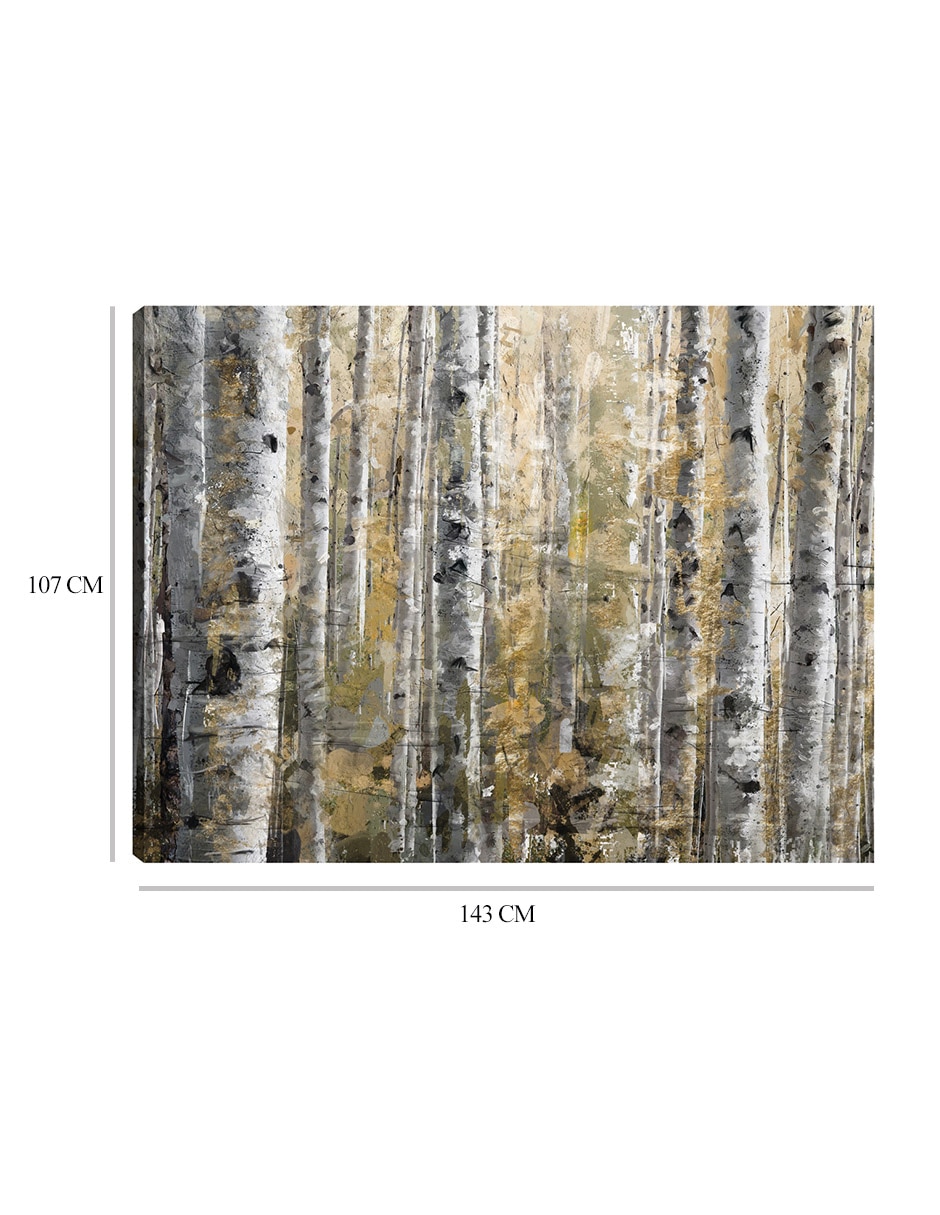 Cuadro decorativo Abedules de otoño técnica mixta Bosques 9