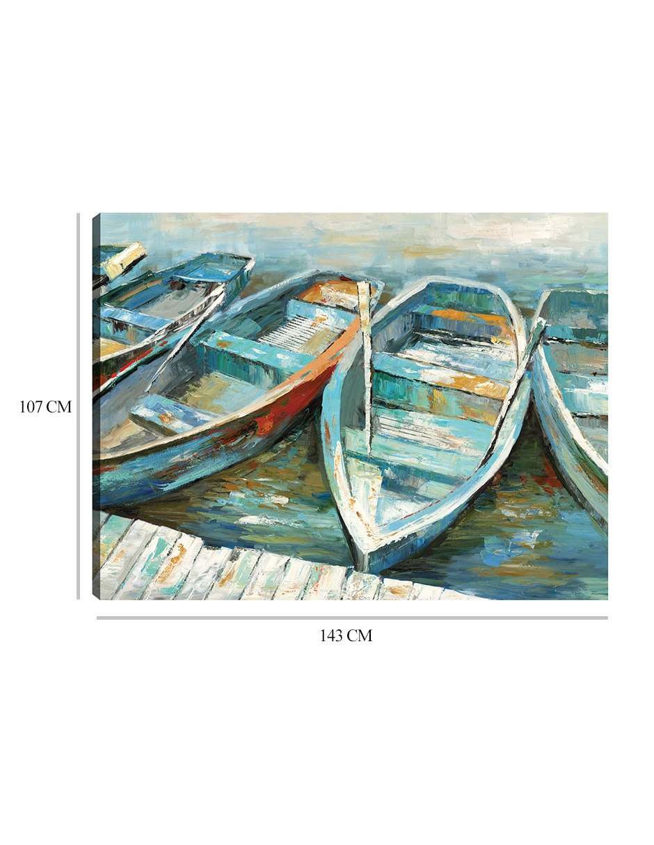 Cuadro decorativo Remo II técnica mixta Muelles 9
