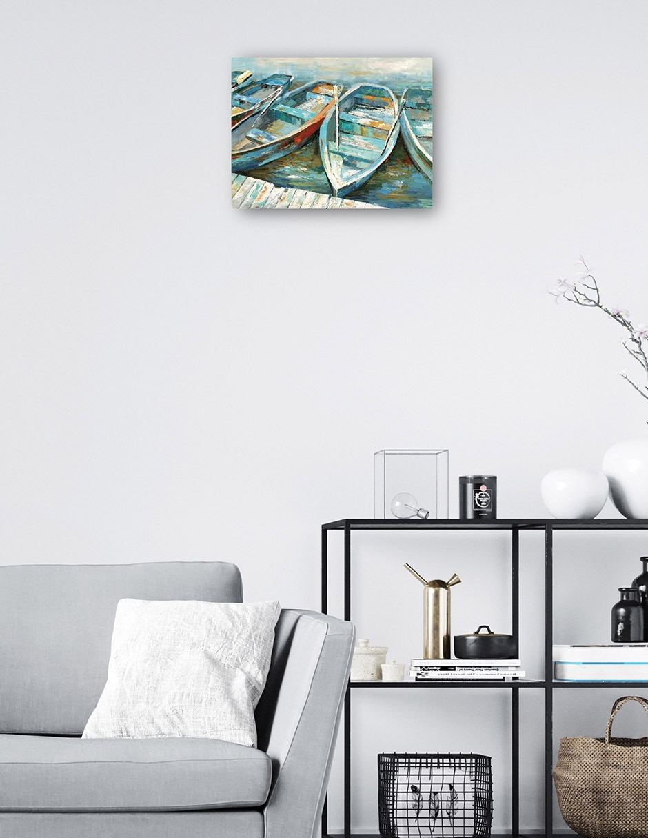 Cuadro decorativo Remo II técnica mixta Muelles 7