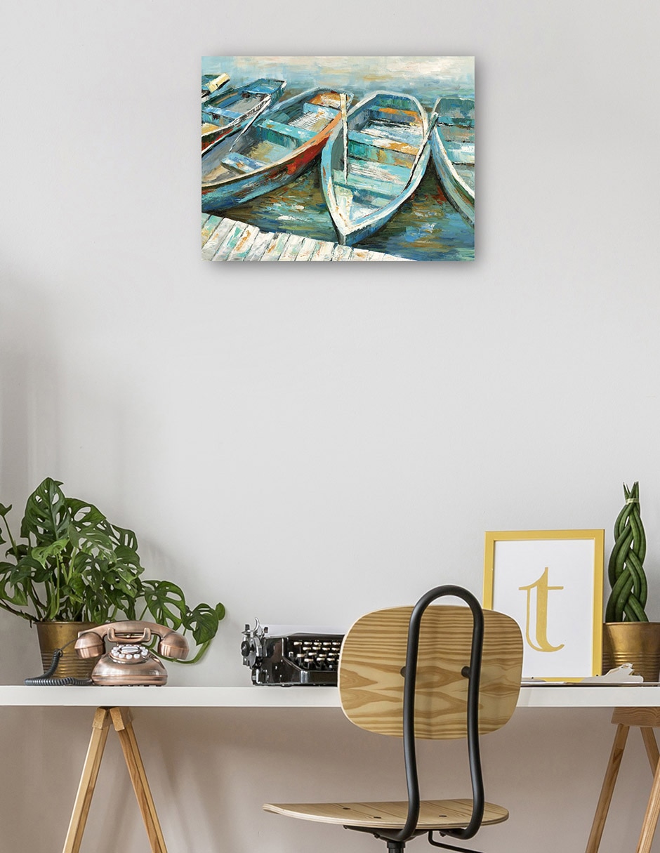 Cuadro decorativo Remo II técnica mixta Muelles 5