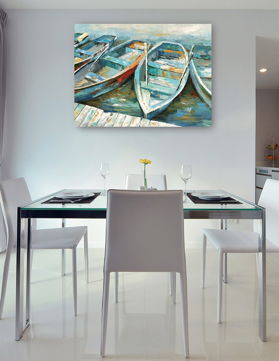 Cuadro decorativo Remo II técnica mixta Muelles 8