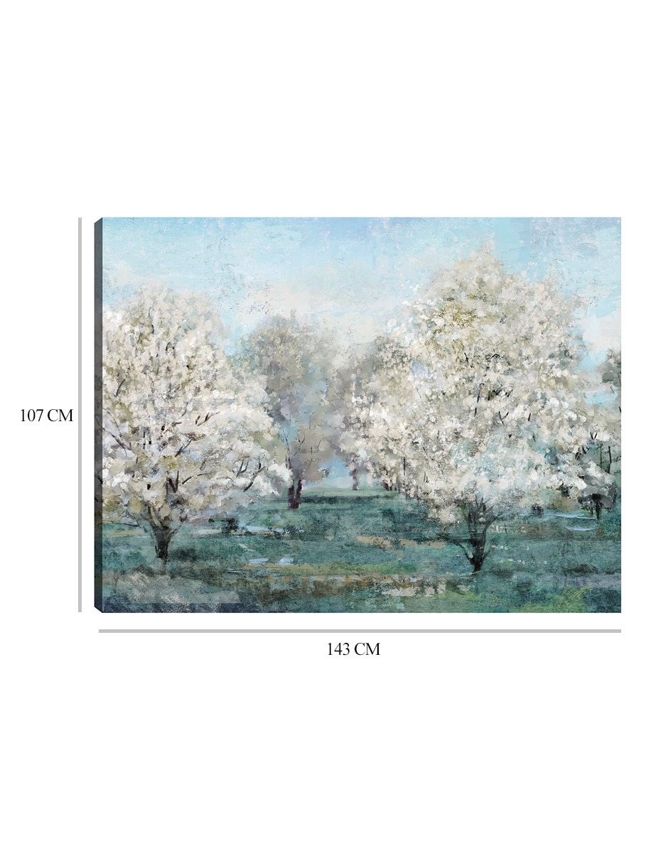 Cuadro decorativo Árboles en flor técnica mixta Bosques 9