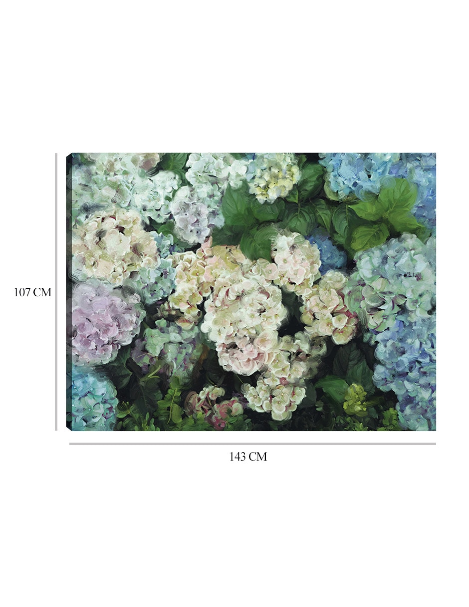 Cuadro decorativo Jardín de hortensias mixta 9