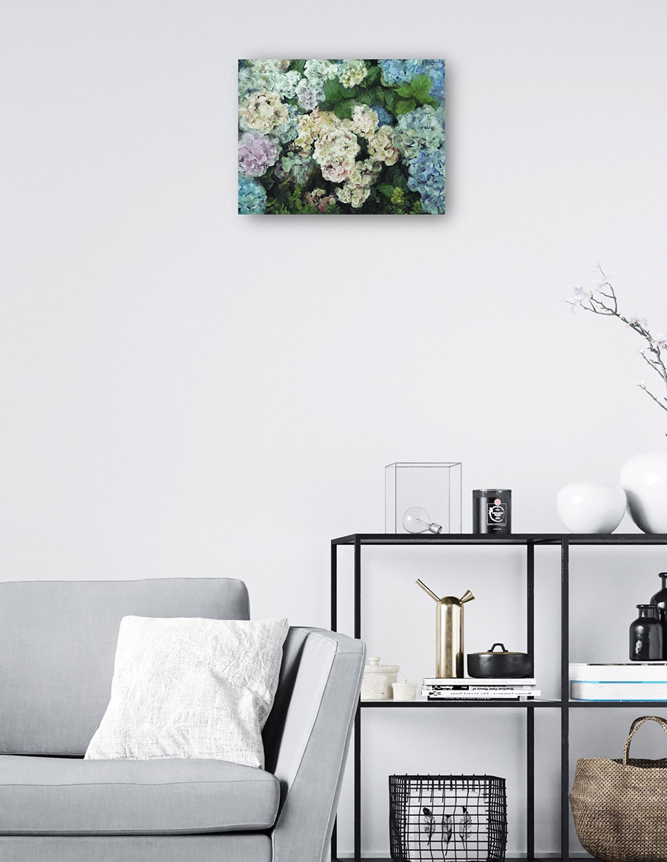 Cuadro decorativo Jardín de hortensias mixta 7