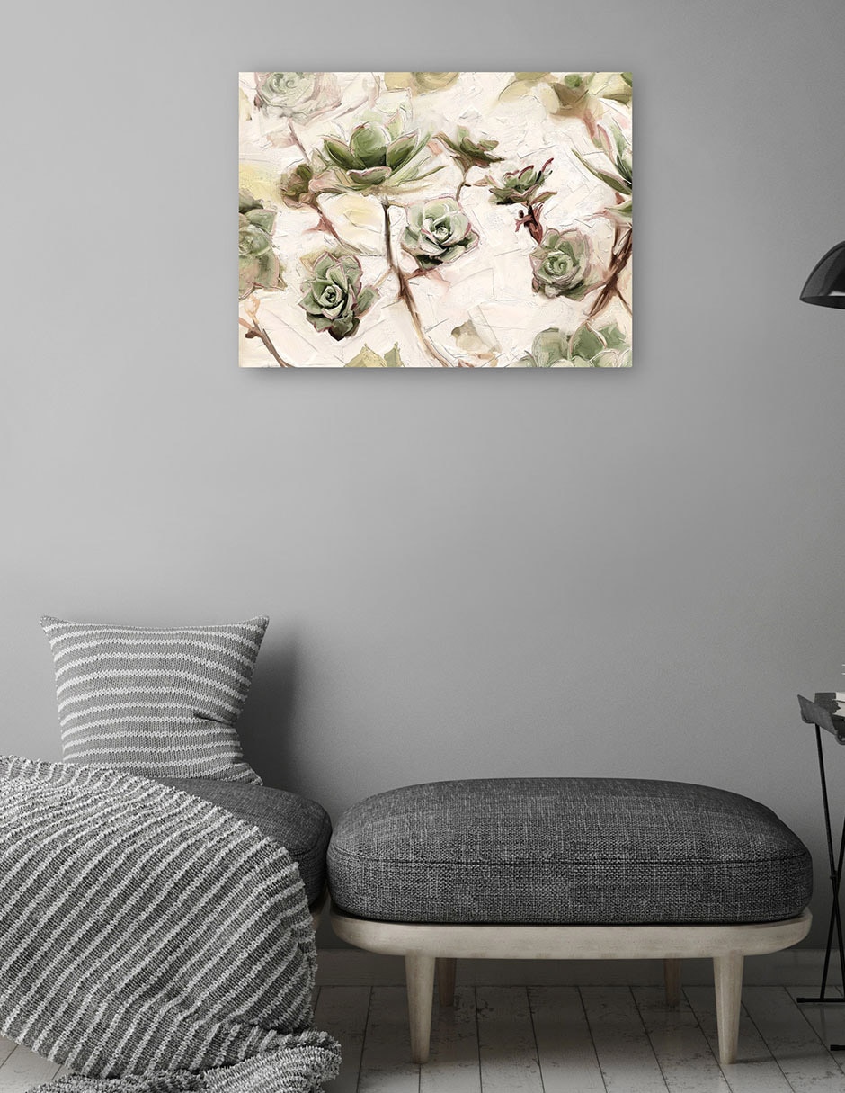 Cuadro decorativo Príncipe verde técnica mixta Floración 8