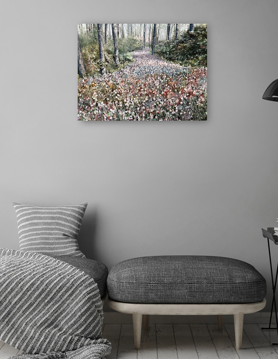Cuadro decorativo Rapsodia técnica mixta Bosques 4