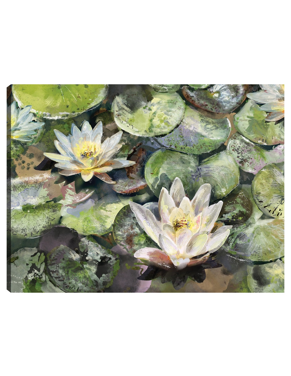 Cuadro decorativo Flores de loto mixta