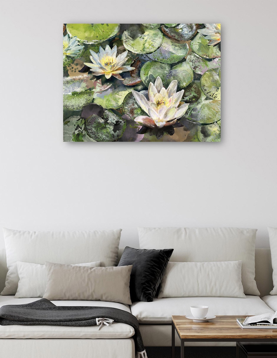 Cuadro decorativo Flores de loto mixta 2