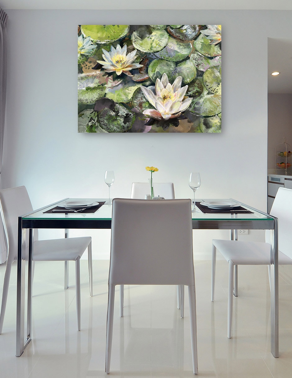 Cuadro decorativo Flores de loto mixta 8