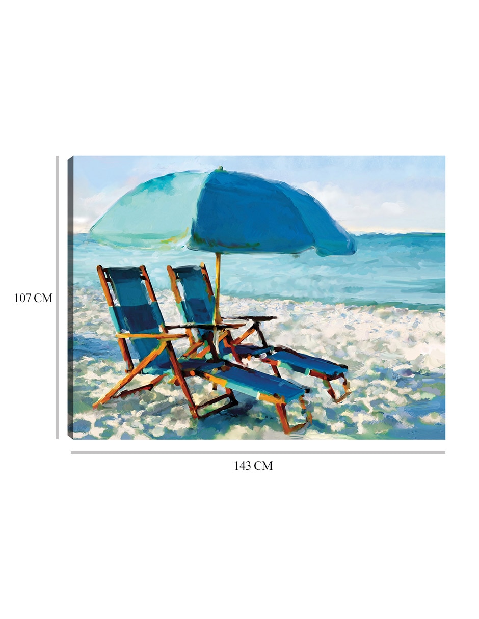 Cuadro decorativo Bajo el sol técnica mixta Playas 9