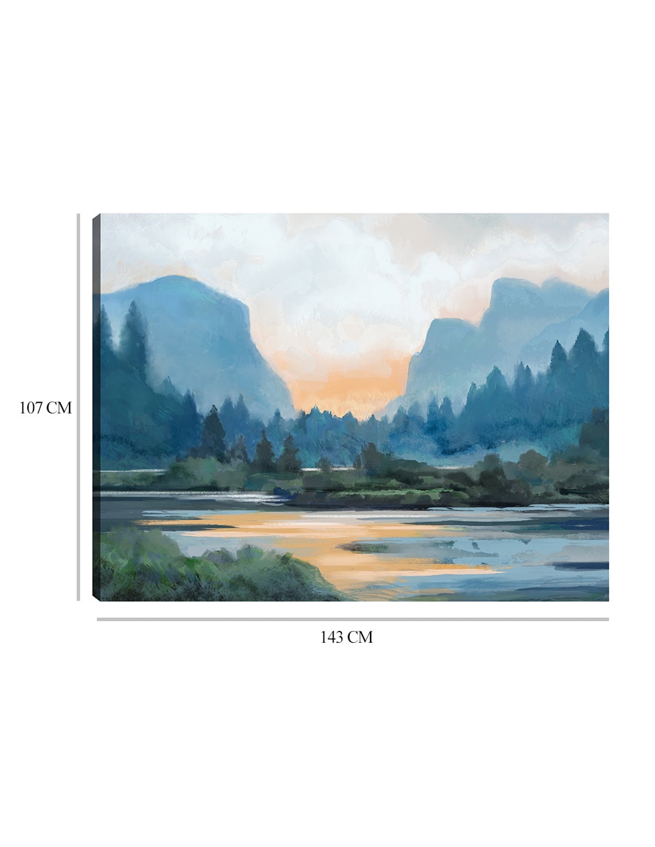 Cuadro decorativo Atardecer de montaña técnica mixta Lagos 9