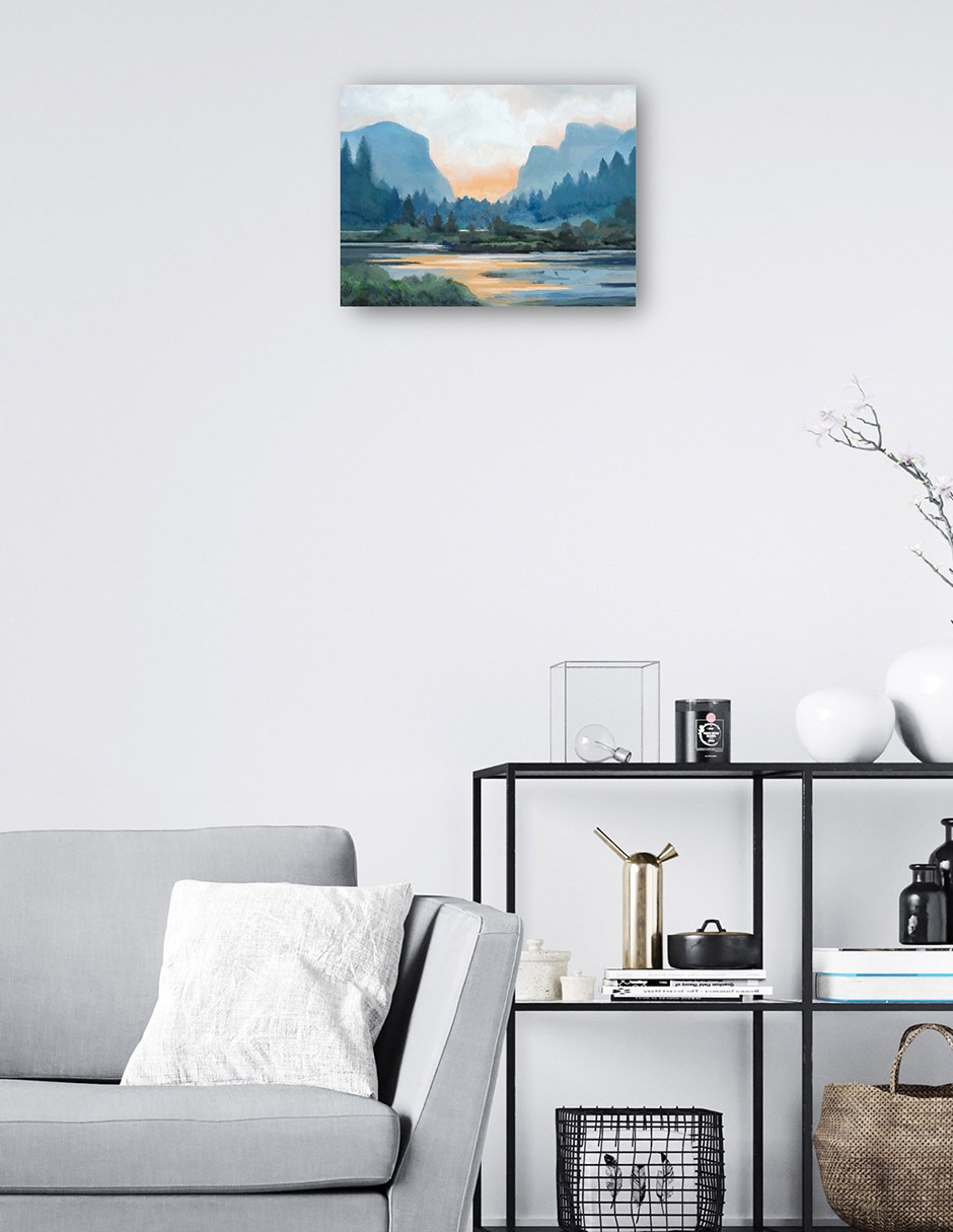 Cuadro decorativo Atardecer de montaña técnica mixta Lagos 7