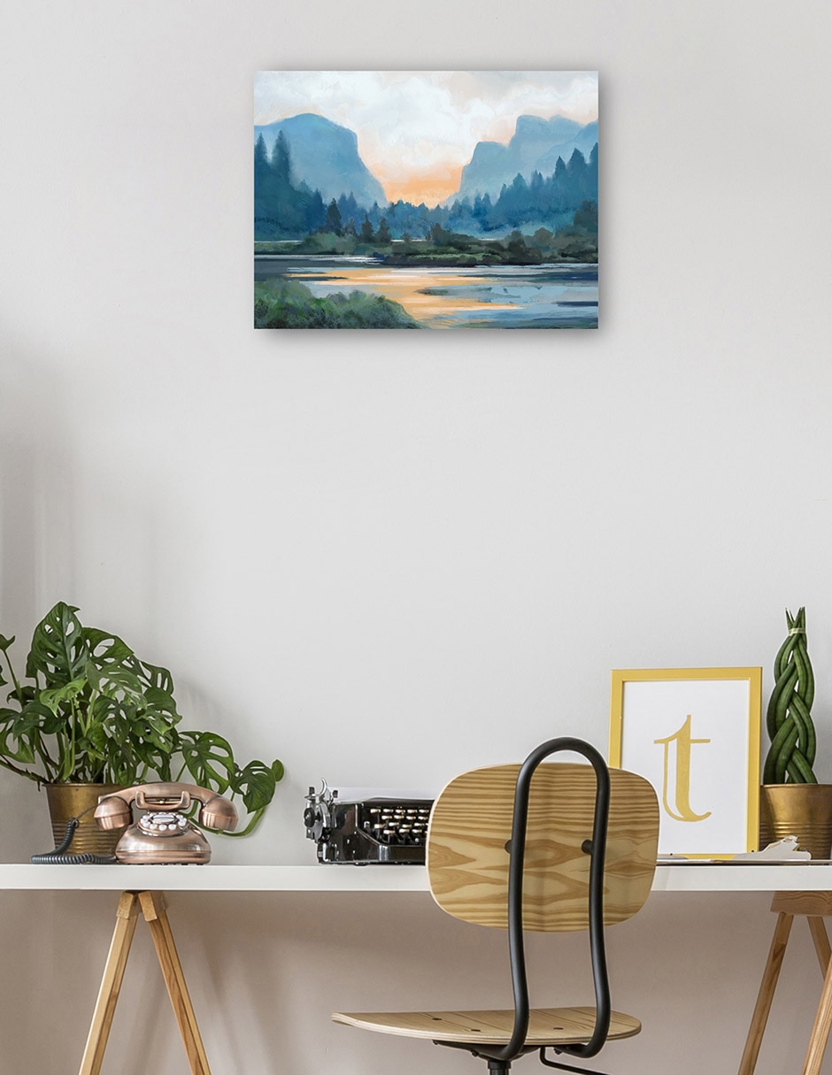 Cuadro decorativo Atardecer de montaña técnica mixta Lagos 5