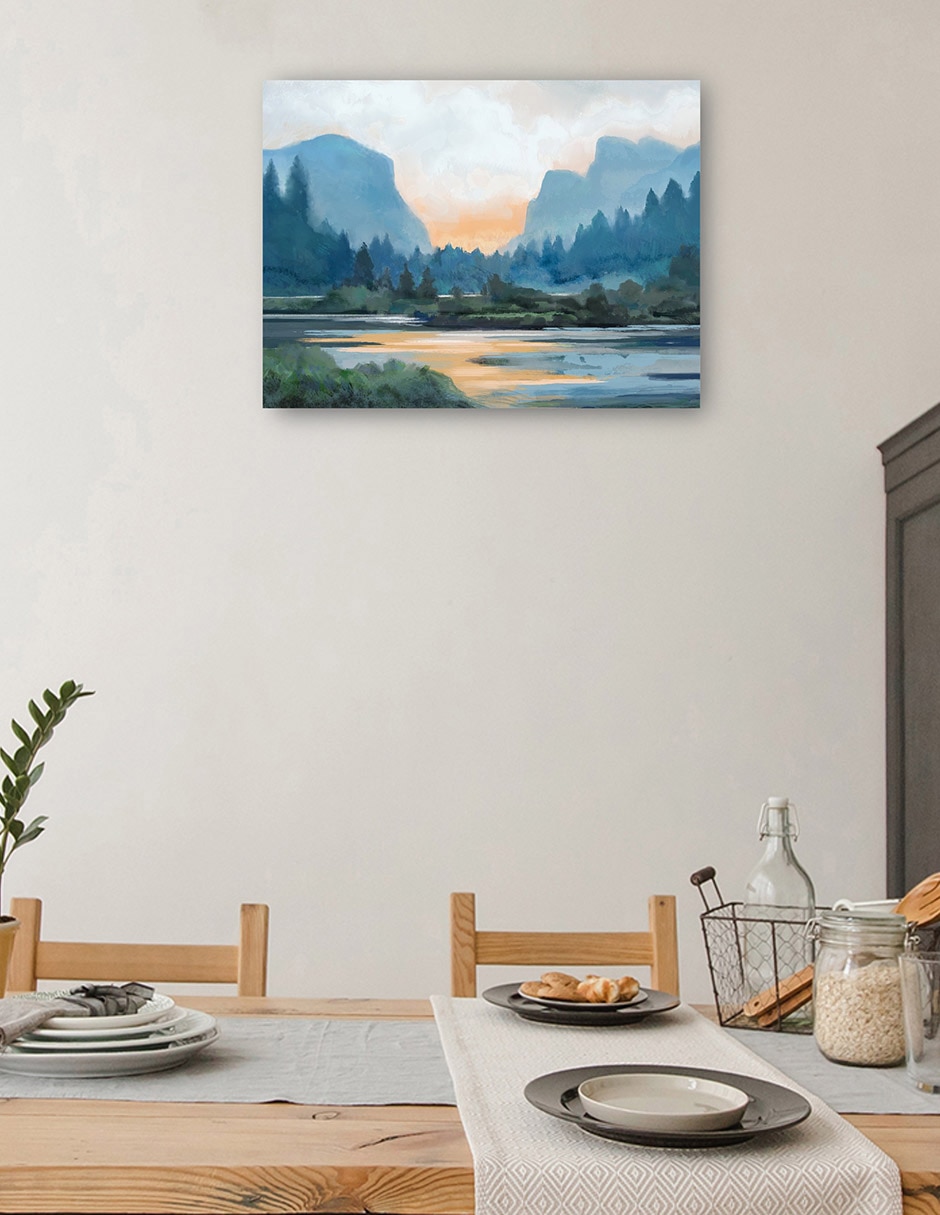 Cuadro decorativo Atardecer de montaña técnica mixta Lagos 4
