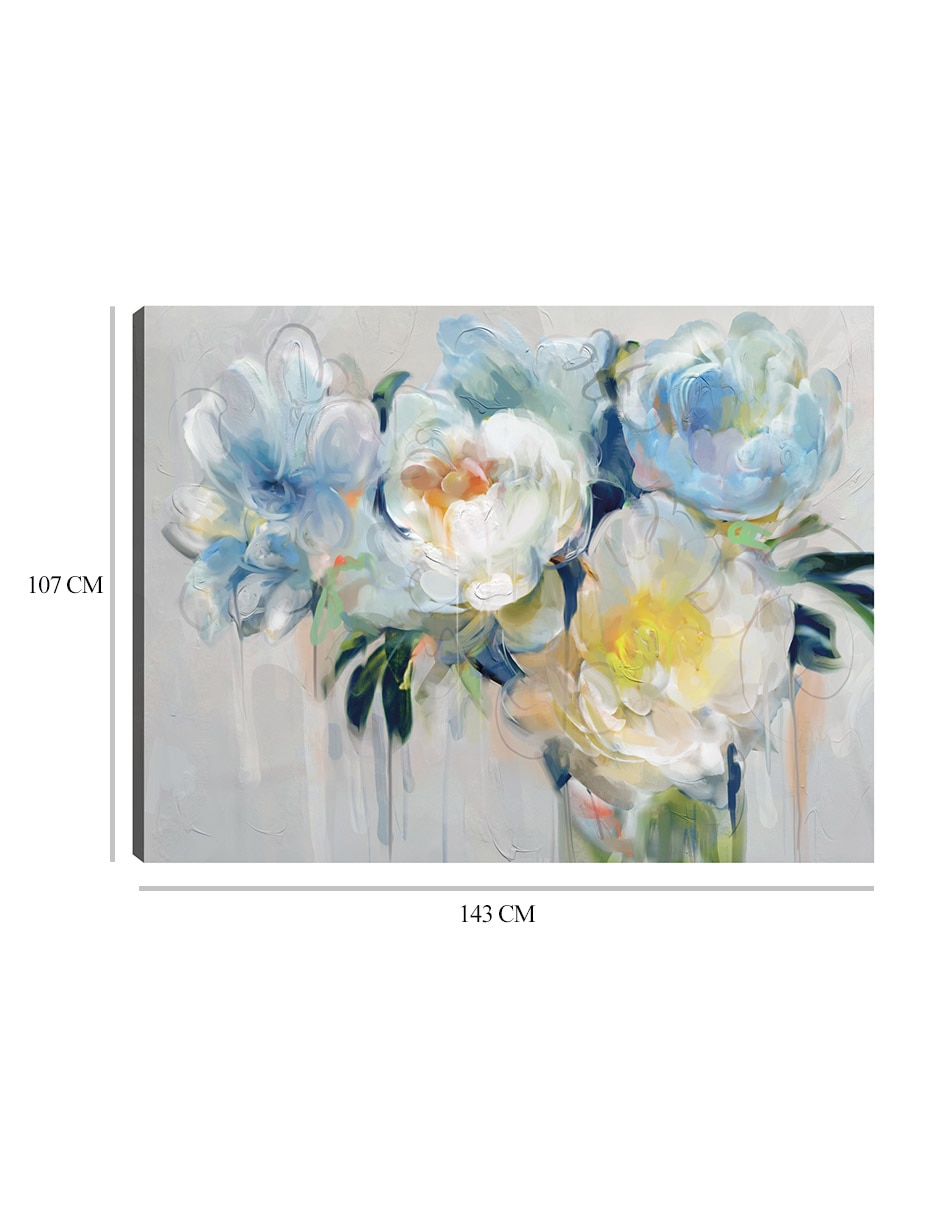 Cuadro decorativo Collage de flores técnica mixta Floreros 9