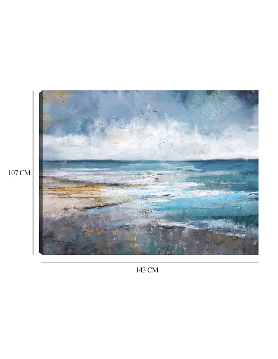 Cuadro decorativo Costa resplandeciente técnica mixta Playas 9