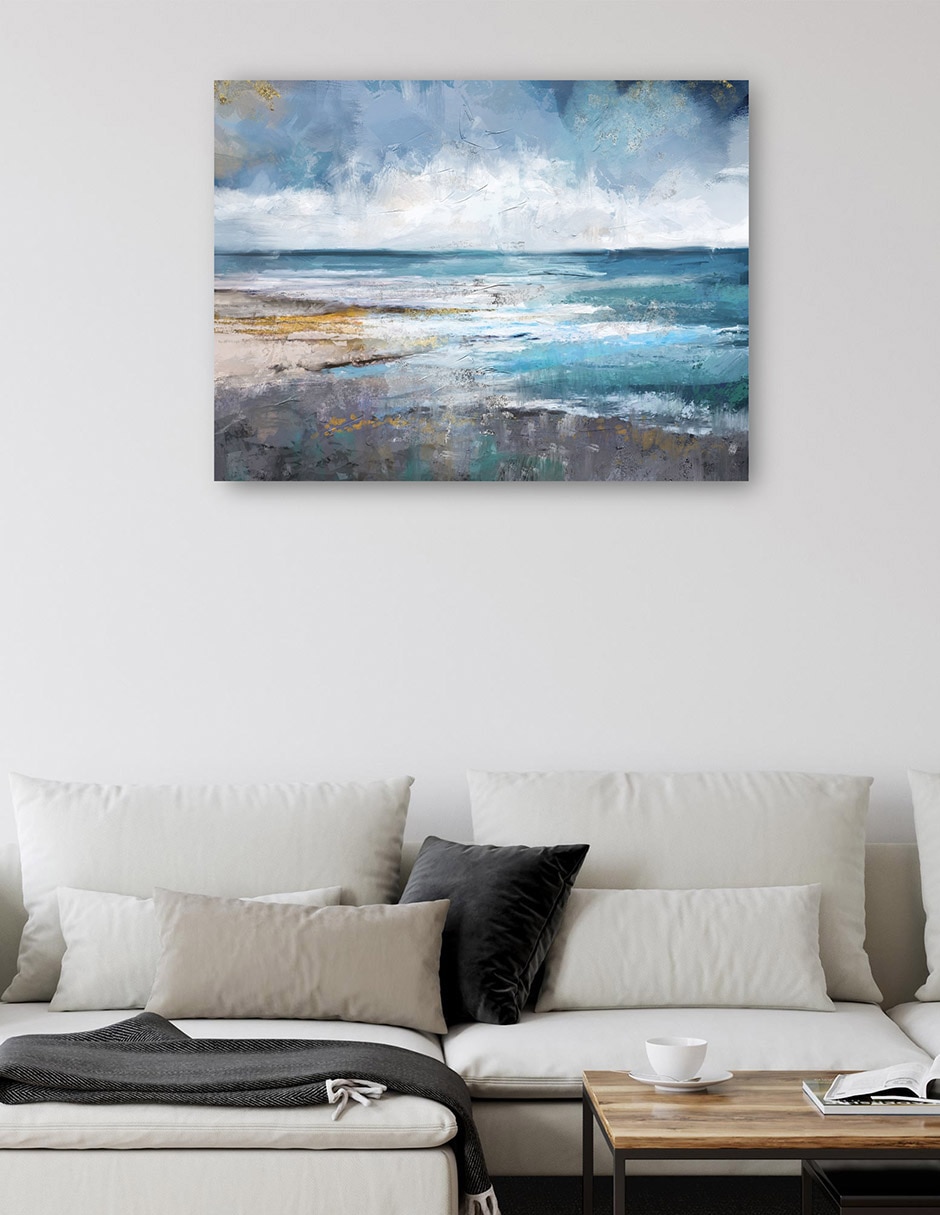 Cuadro decorativo Costa resplandeciente técnica mixta Playas 2