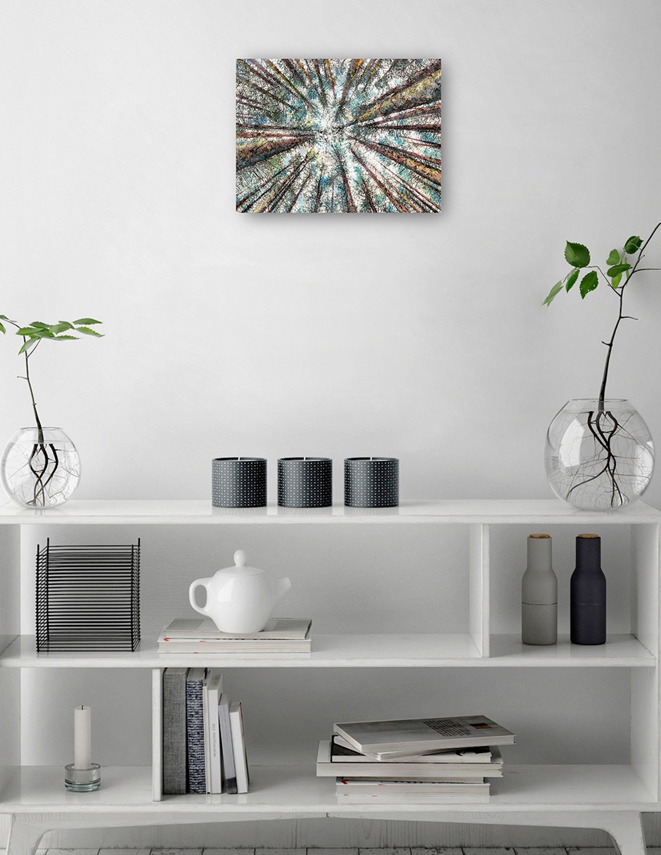 Cuadro decorativo Alturas de primavera técnica mixta Bosques 7