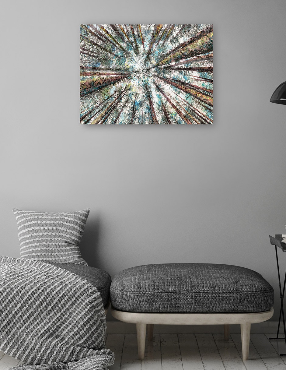 Cuadro decorativo Alturas de primavera técnica mixta Bosques 4