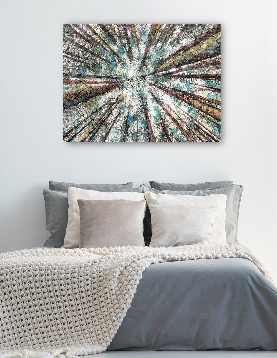 Cuadro decorativo Alturas de primavera técnica mixta Bosques 2