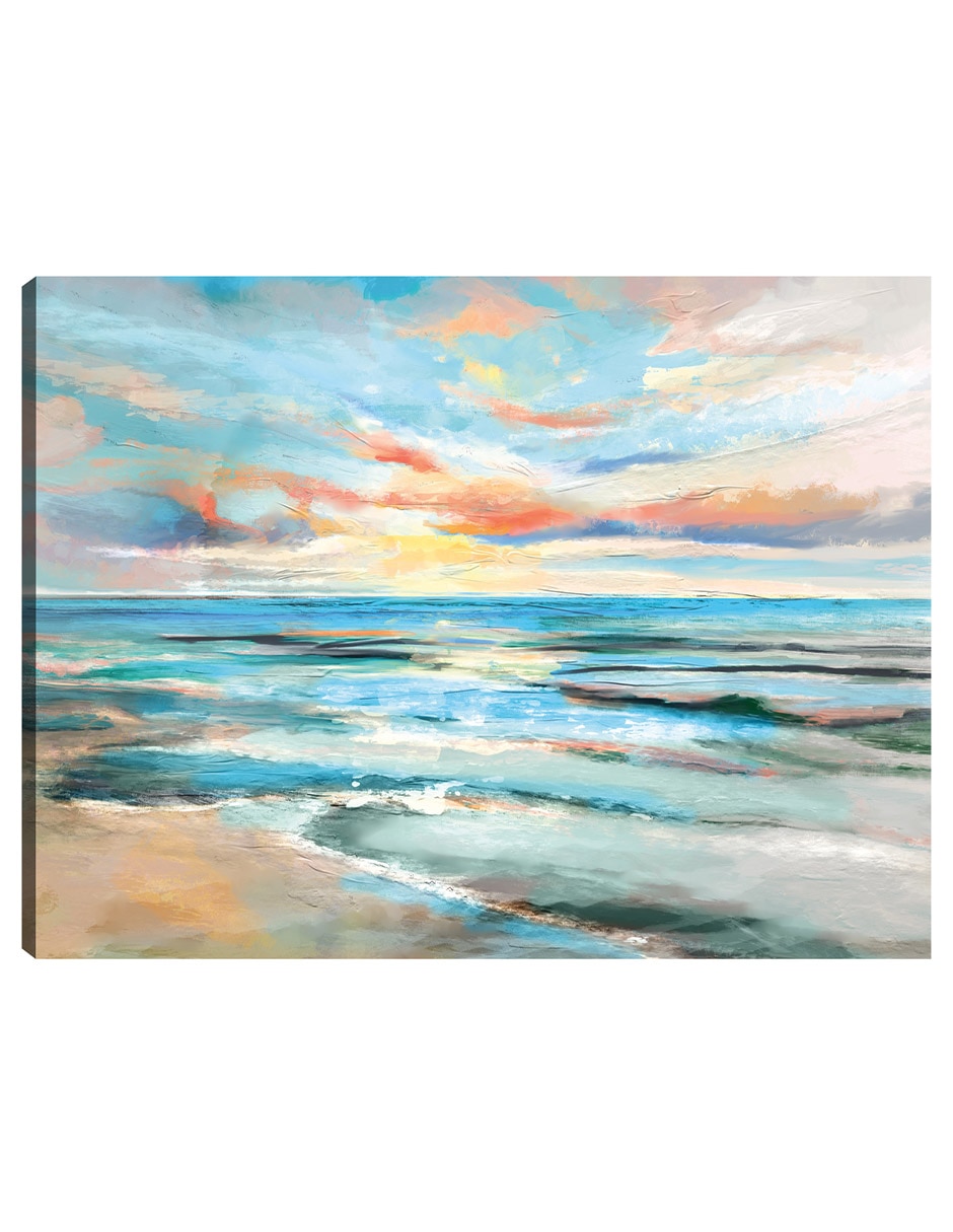 Cuadro decorativo Paraíso pintado técnica mixta Playas Cuadro decorativo Paraíso pintado técnica mixta Playas