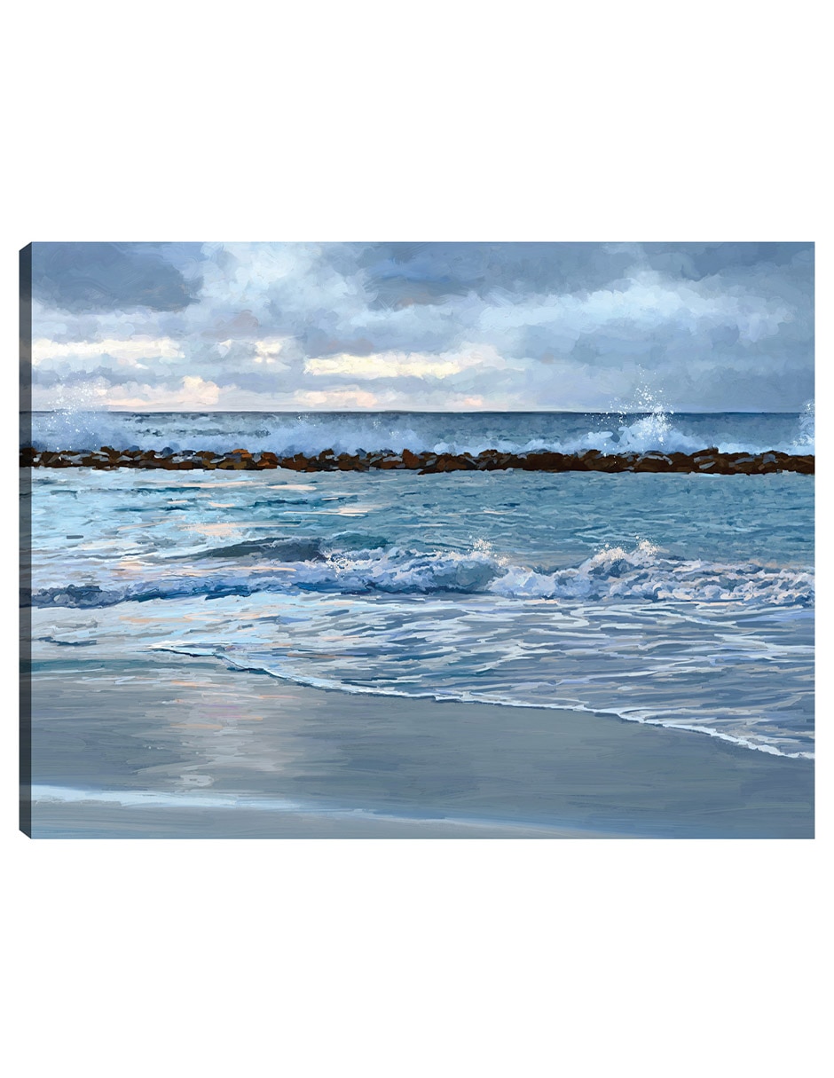 Cuadro decorativo Amanecer Azul técnica mixta Playas Cuadro decorativo Amanecer Azul técnica mixta Playas