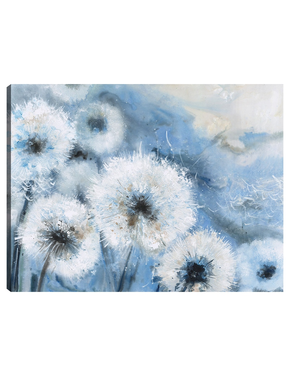 Cuadro decorativo Acuarela Deseos Azul técnica mixta Vida silvestre Cuadro decorativo Acuarela Deseos Azul técnica mixta Vida silvestre