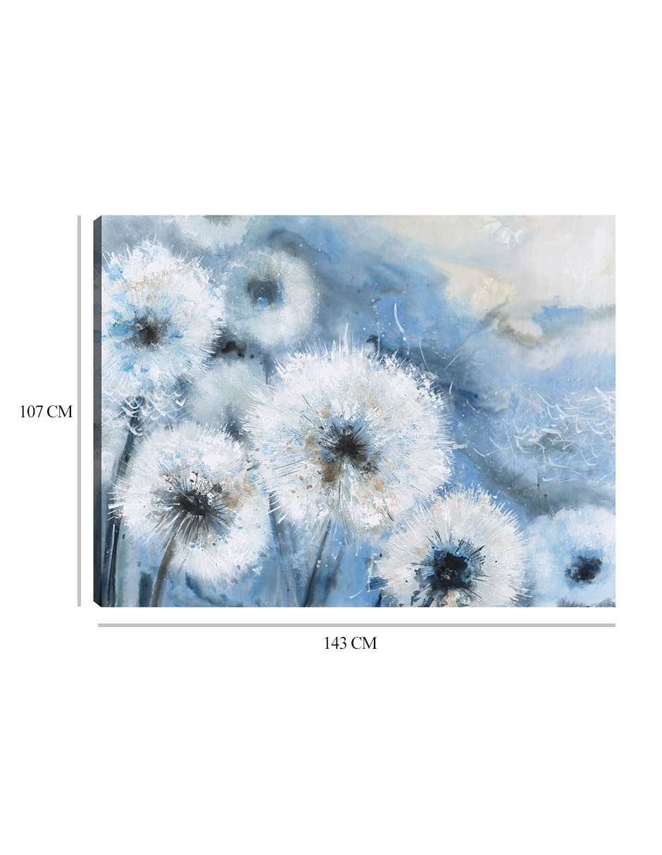 Cuadro decorativo Acuarela Deseos Azul técnica mixta Vida silvestre 9