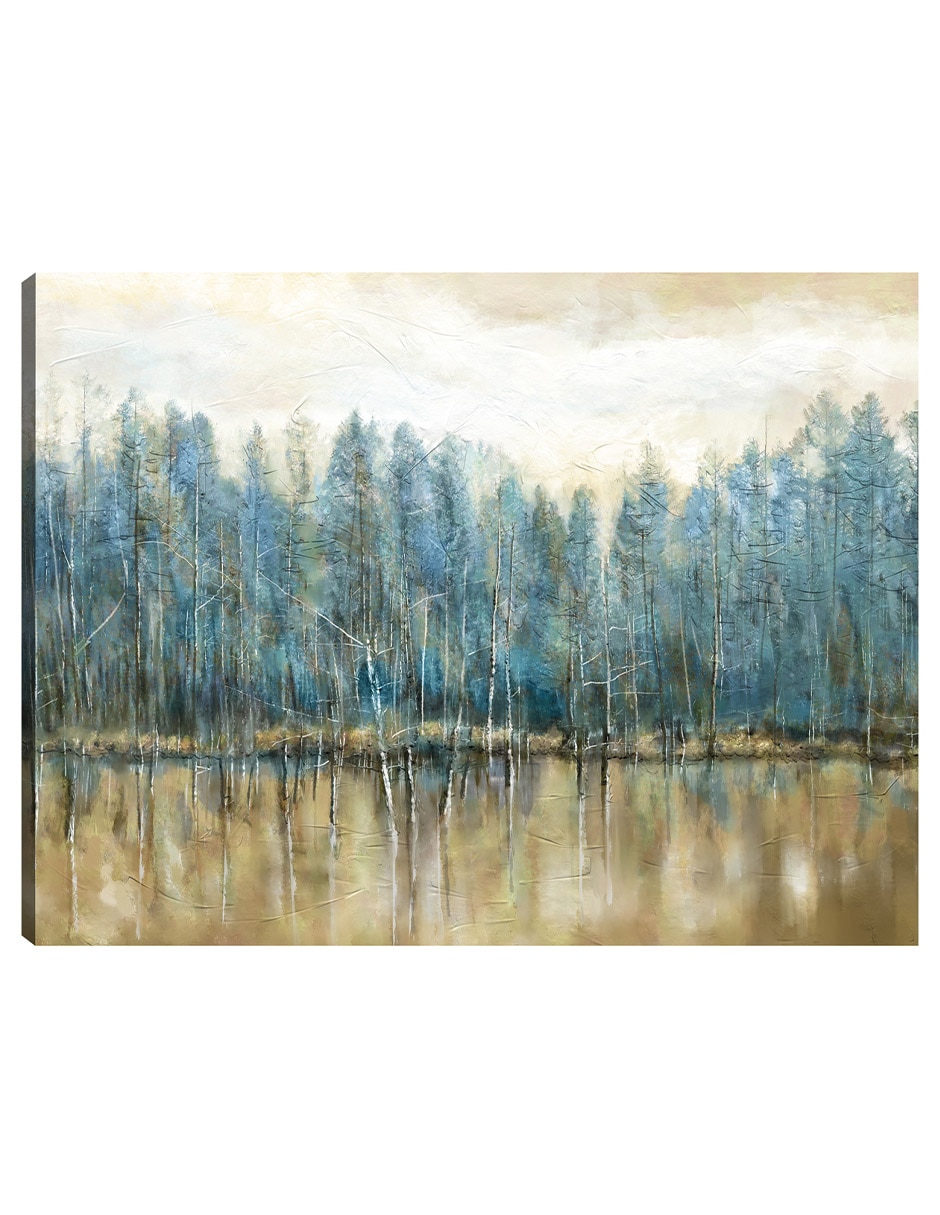 Cuadro decorativo Blues junto al lago técnica mixta Lagos