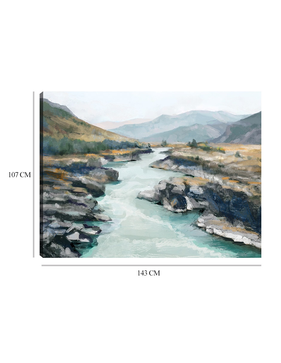 Cuadro decorativo Paisaje Capas II técnica mixta Ríos 9