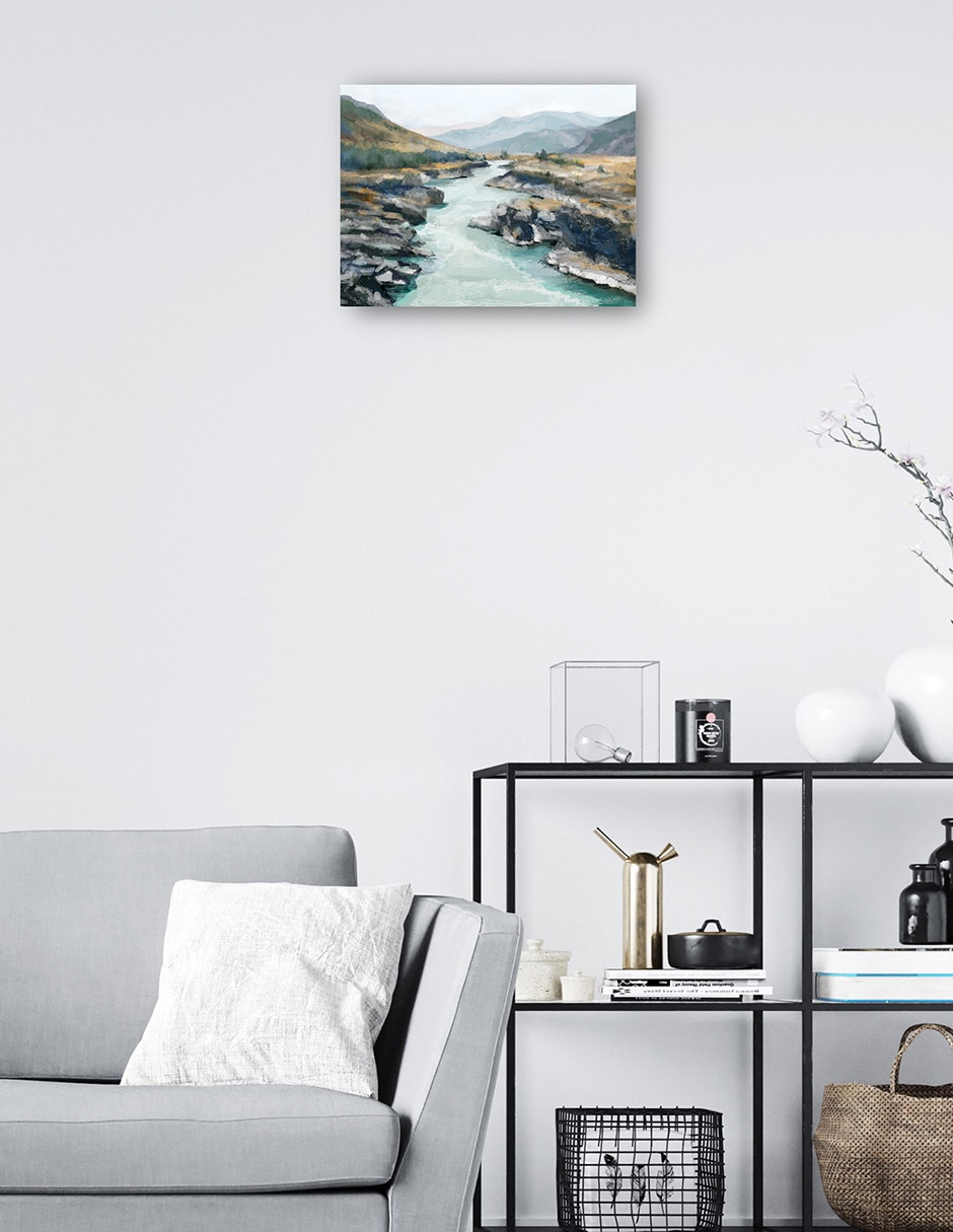 Cuadro decorativo Paisaje Capas II técnica mixta Ríos 7