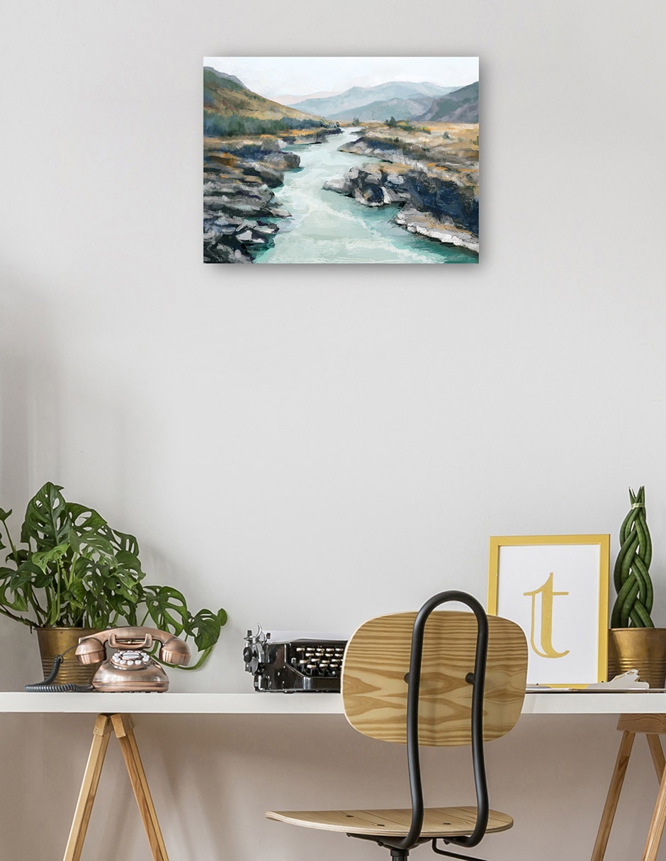 Cuadro decorativo Paisaje Capas II técnica mixta Ríos 5