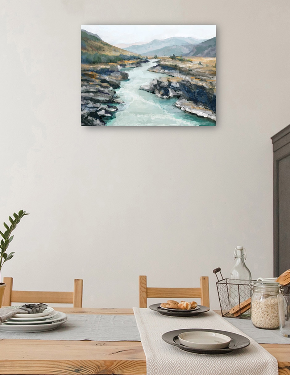 Cuadro decorativo Paisaje Capas II técnica mixta Ríos 4