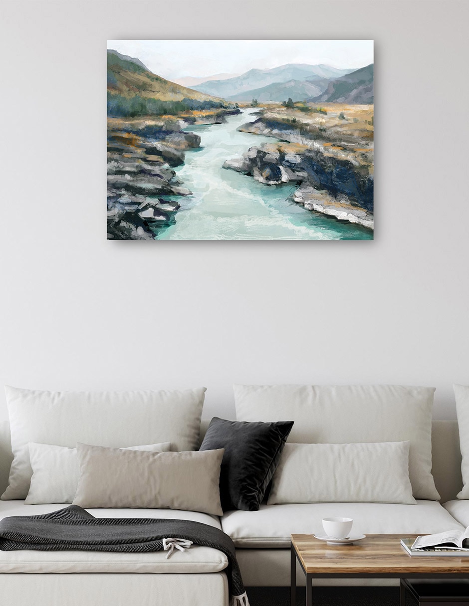 Cuadro decorativo Paisaje Capas II técnica mixta Ríos 2