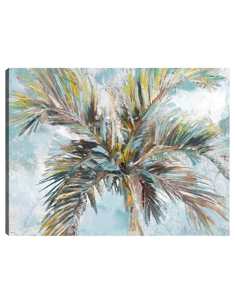 Cuadro decorativo Palmas de entrada técnica mixta Trópico Cuadro decorativo Palmas de entrada técnica mixta Trópico