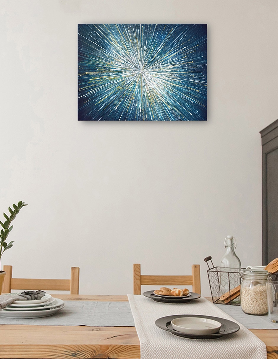 Cuadro decorativo Estallido estelar técnica mixta Formas 4