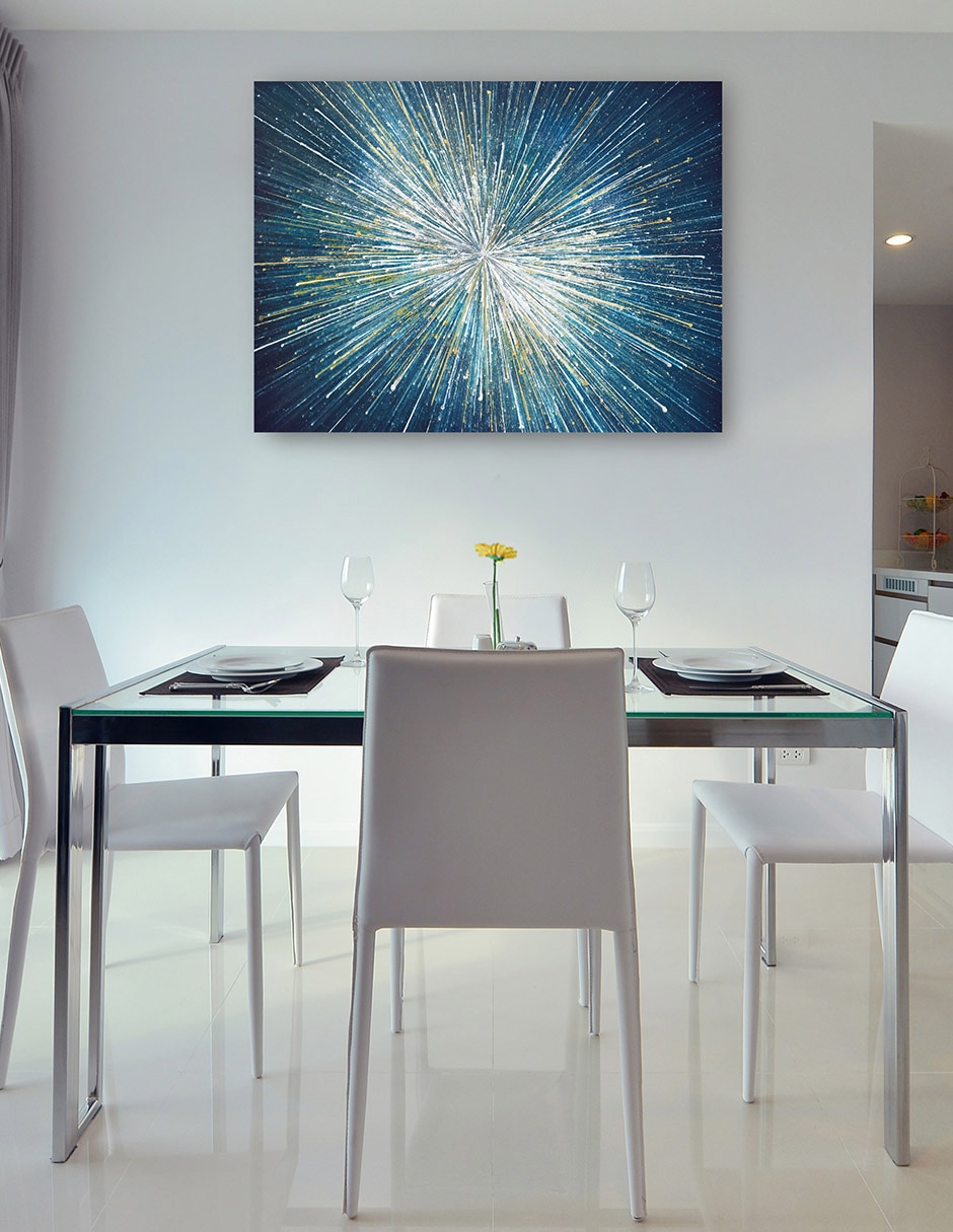 Cuadro decorativo Estallido estelar técnica mixta Formas 8