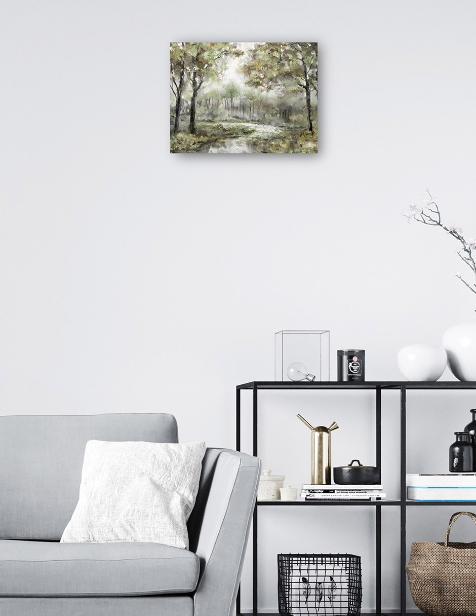 Cuadro decorativo Camino Sazonado técnica mixta 2