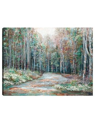 Cuadro decorativo Camino de otoño técnica mixta Caminos