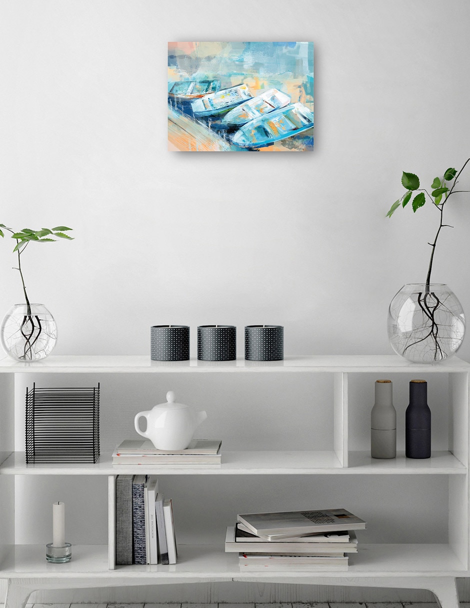 Cuadro decorativo Muelle moderno técnica mixta Muelles 7