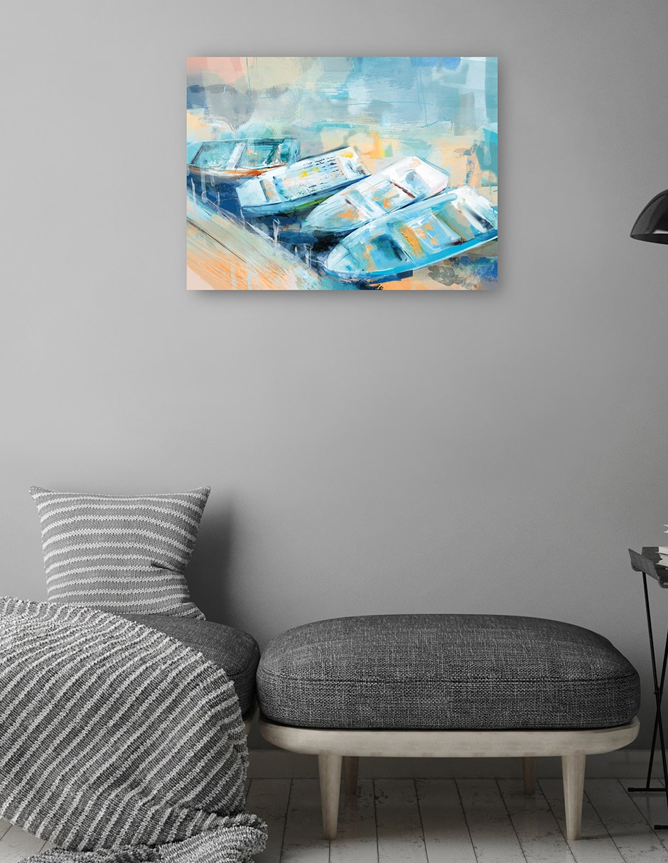 Cuadro decorativo Muelle moderno técnica mixta Muelles 4