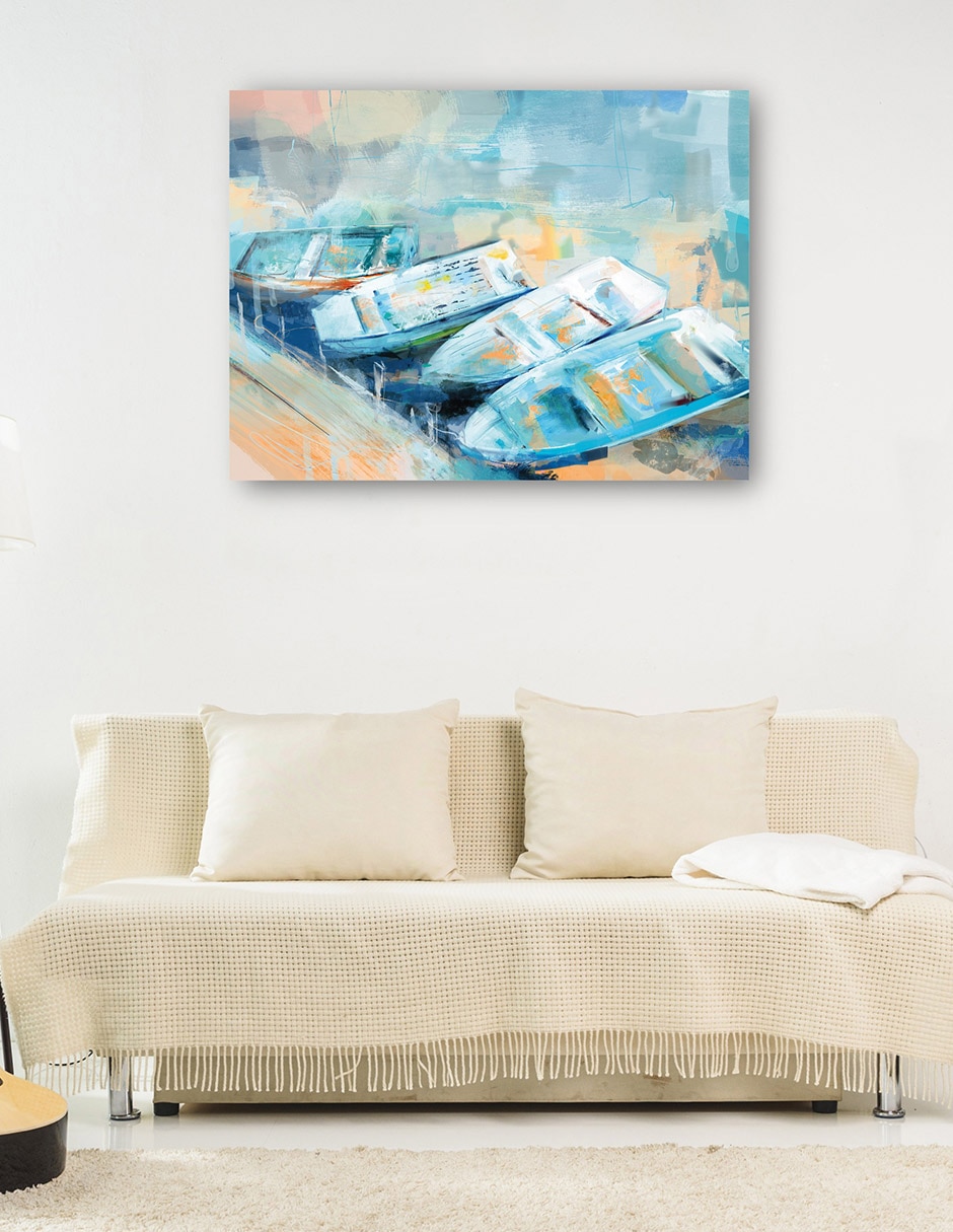 Cuadro decorativo Muelle moderno técnica mixta Muelles 8
